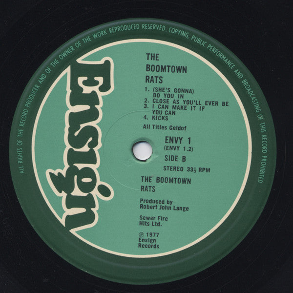 The Boomtown Rats : The Boomtown Rats (LP, Album)