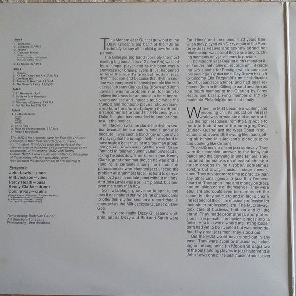 The Modern Jazz Quartet : Modern Jazz Quartet (2xLP, Comp, Mono)