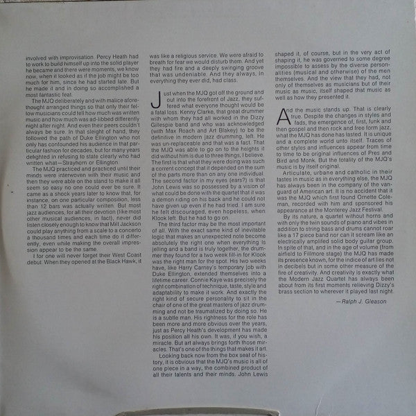 The Modern Jazz Quartet : Modern Jazz Quartet (2xLP, Comp, Mono)