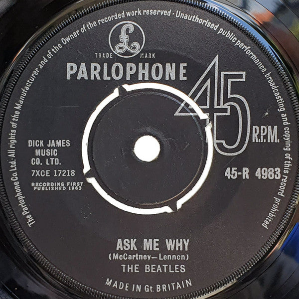 The Beatles : Please Please Me (7", Single, Mono, RP, 2nd)