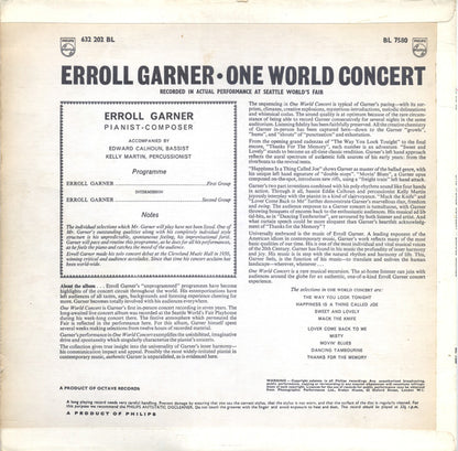 Erroll Garner : One World Concert (LP, Album, Mono)