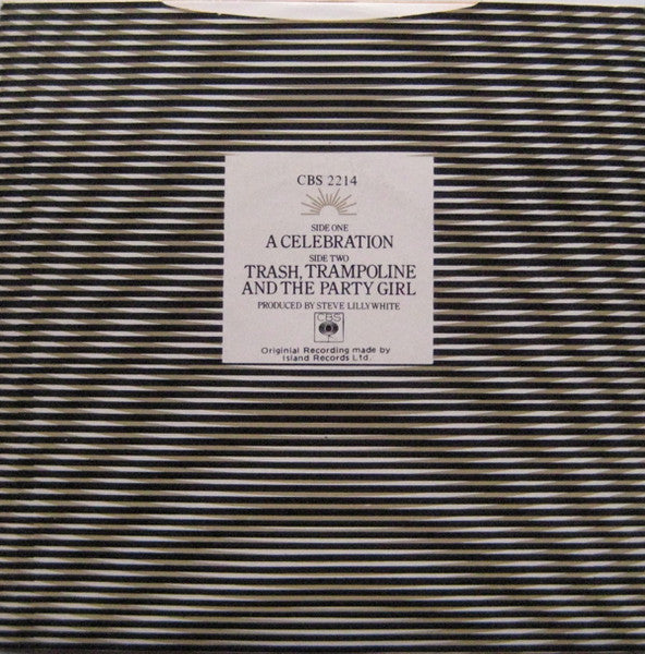 U2 : A Celebration (7", Single, RE, Sun)