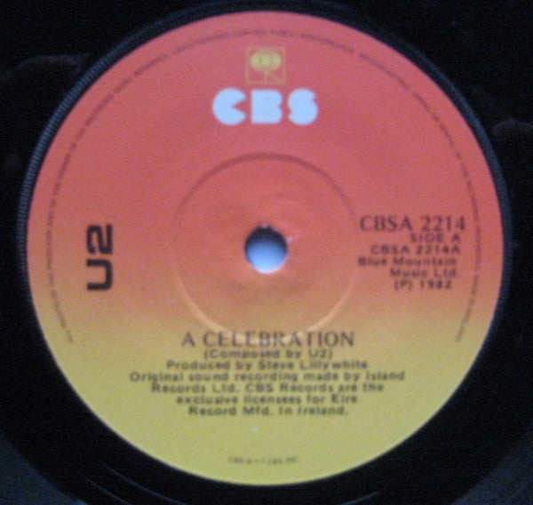 U2 : A Celebration (7", Single, RE, Sun)