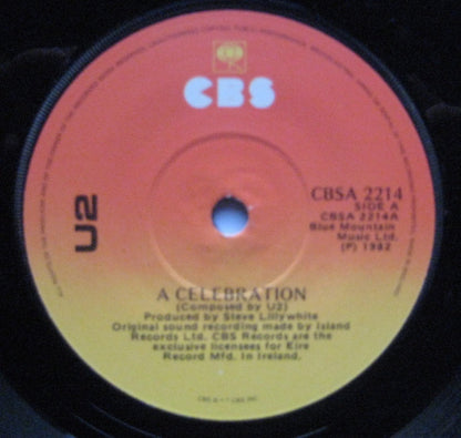 U2 : A Celebration (7", Single, RE, Sun)