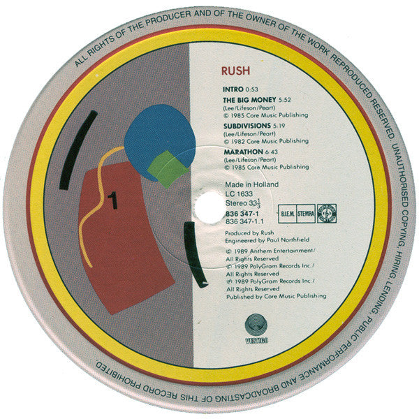 Rush : A Show Of Hands (2xLP, Album, Gat)