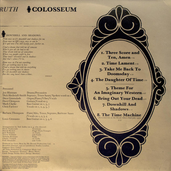 Colosseum : Daughter Of Time (LP, Album, RP, Sma)