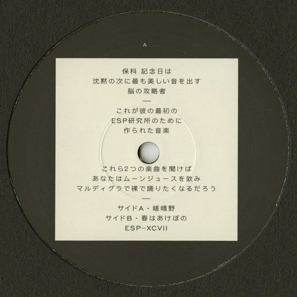 Hoshina Anniversary : Sagano / Haru Wa Akebono (12")