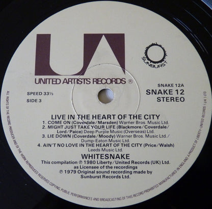 Whitesnake : Live... In The Heart Of The City (2xLP, Album)