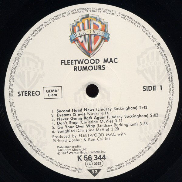 Fleetwood Mac : Rumours (LP, Album, RE)