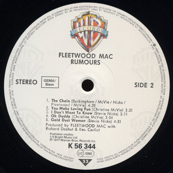 Fleetwood Mac : Rumours (LP, Album, RE)