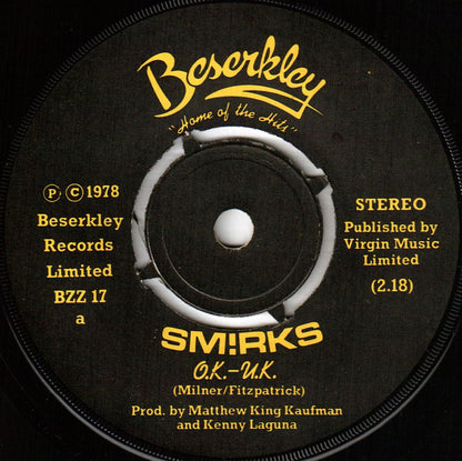 The Smirks : OK-UK (7", Single)