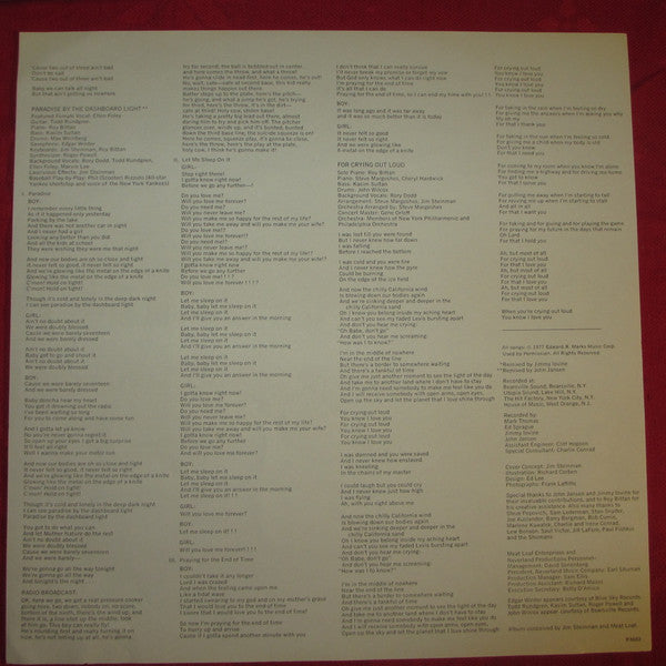 Meat Loaf : Bat Out Of Hell (LP, Album)