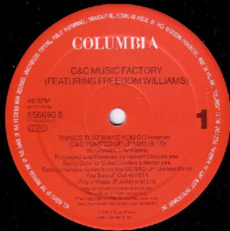 C + C Music Factory : Things That Make You Go Hmmm... (12", Single)
