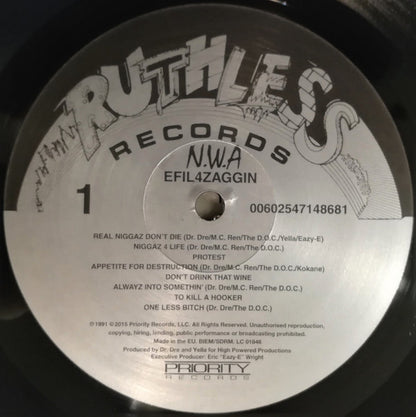 N.W.A* : Efil4zaggin (LP, Album, RE, 180)