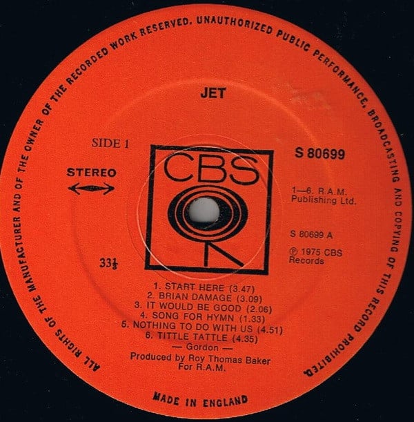 Jet (10) : Jet (LP, Album)