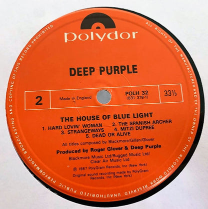 Deep Purple : The House Of Blue Light (LP, Album)