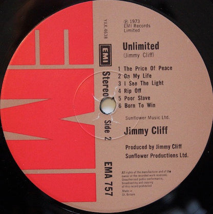 Jimmy Cliff : Unlimited (LP, Album, Gat)