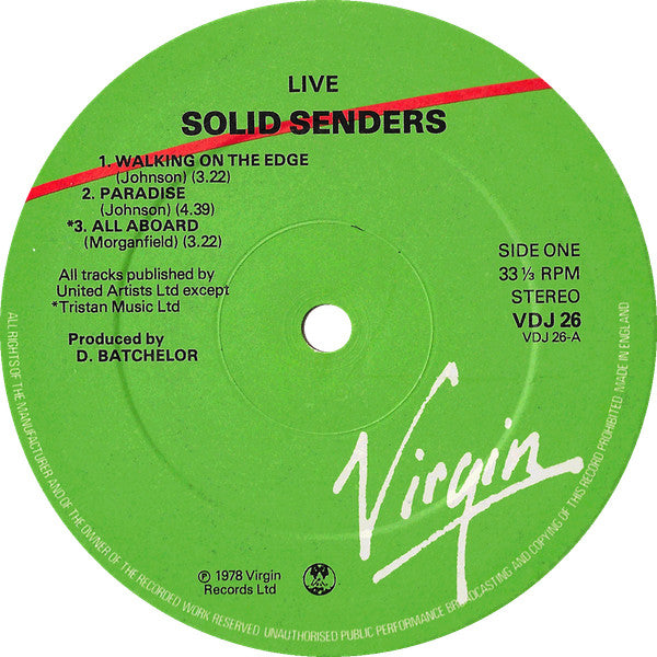 Solid Senders : Solid Senders (2xLP, Album, Ltd, Fre)