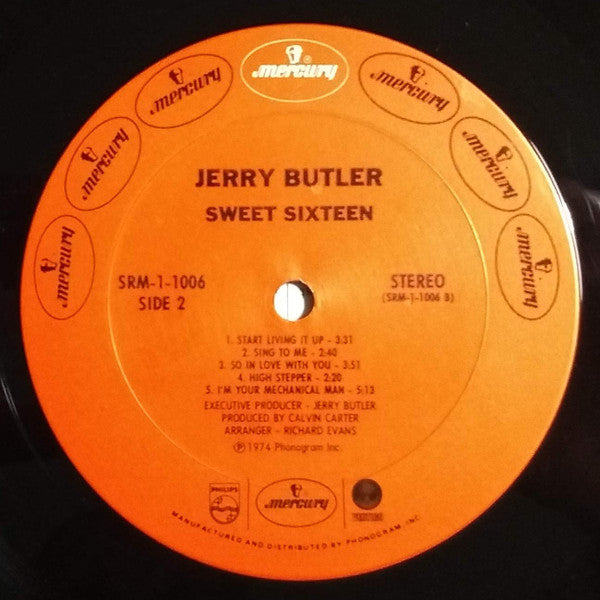 Jerry Butler : Sweet Sixteen (LP, Album, Pit)