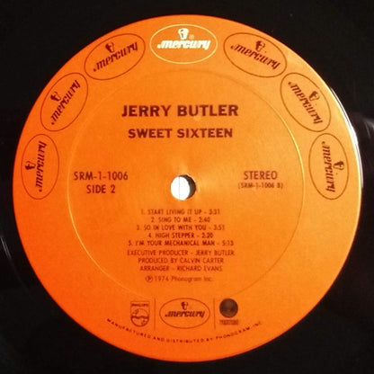Jerry Butler : Sweet Sixteen (LP, Album, Pit)