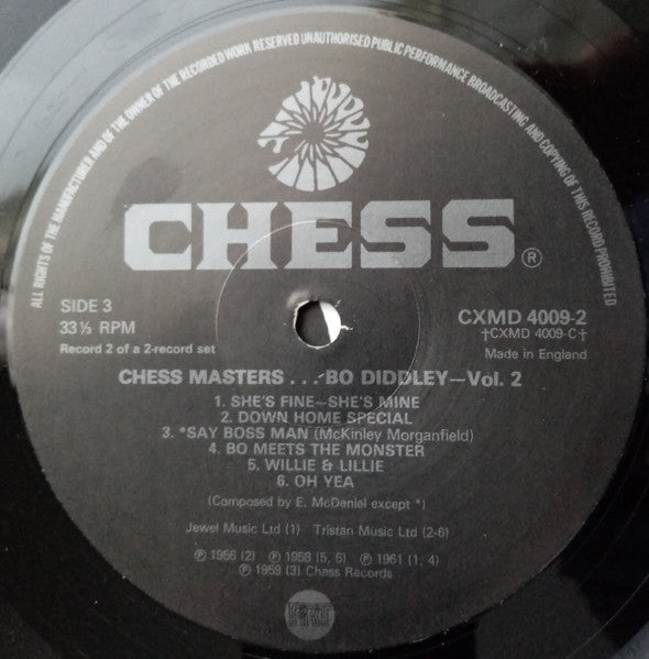 Bo Diddley : Chess Masters Vol.2 (2xLP, Comp, RE)