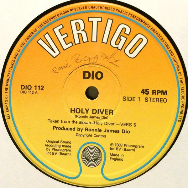 Dio (2) : Holy Diver (12", Single)