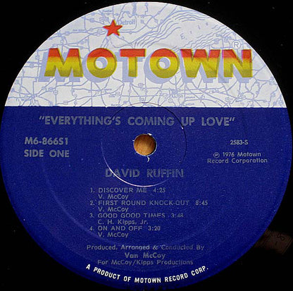 David Ruffin : Everything's Coming Up Love (LP, Album, Mon)
