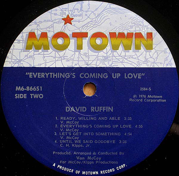 David Ruffin : Everything's Coming Up Love (LP, Album, Mon)
