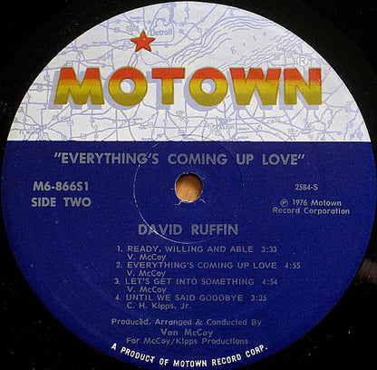 David Ruffin : Everything's Coming Up Love (LP, Album, Mon)