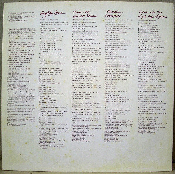 Steve Winwood : Back In The High Life (LP, Album)