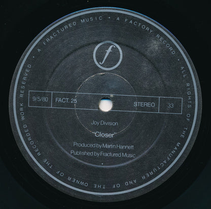 Joy Division : Closer (LP, Album, RP, Str)