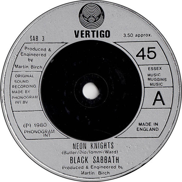 Black Sabbath : Neon Knights (7", Single)