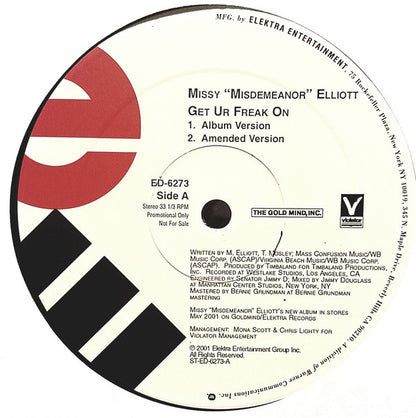 Missy "Misdemeanor" Elliott* : Get Ur Freak On (12", Promo)