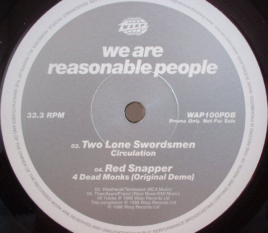Various : We Are Reasonable People (12", Comp, Promo)