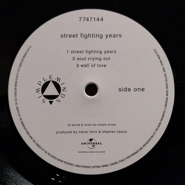Simple Minds : Street Fighting Years (2xLP, Album, RE, RM)