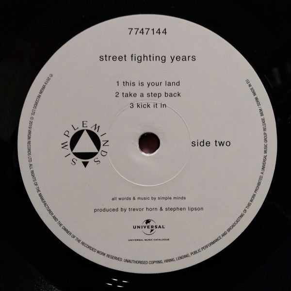 Simple Minds : Street Fighting Years (2xLP, Album, RE, RM)