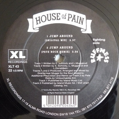 House Of Pain : Top O' The Morning To Ya (Remix) / Jump Around (12")