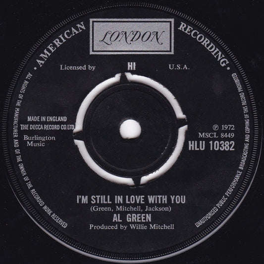 Al Green : I'm Still In Love With You (7", Single, 4-P)