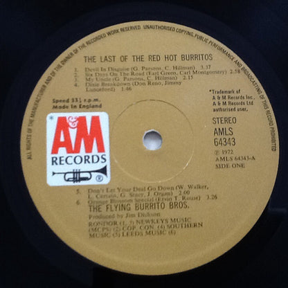 The Flying Burrito Bros : The Last Of The Red Hot Burritos (LP, Album, Gat)