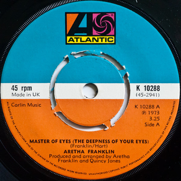 Aretha Franklin : Master Of Eyes (The Deepness Of Your Eyes) (7", 4-P)