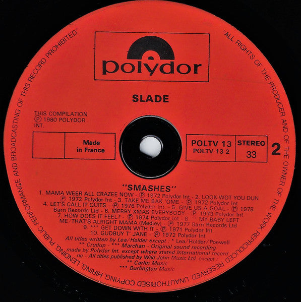 Slade : Smashes (LP, Comp)