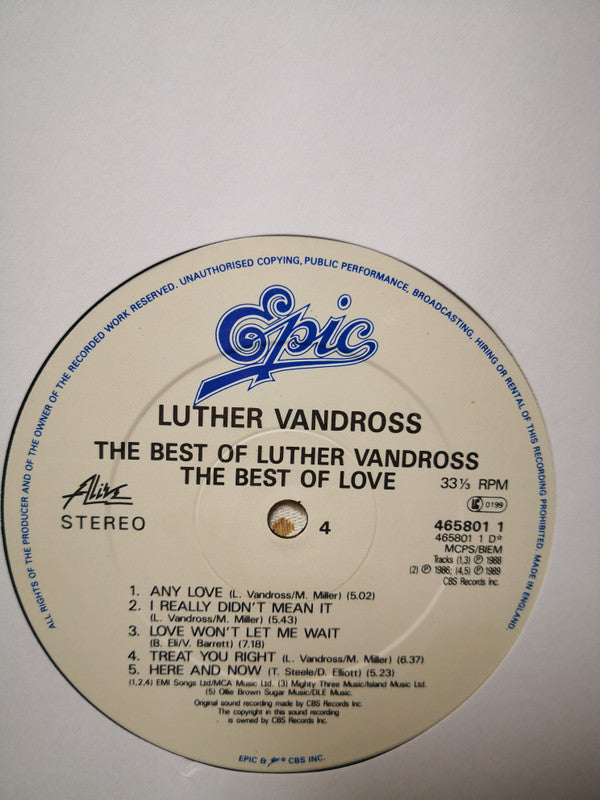 Luther Vandross : The Best Of Luther Vandross... The Best Of Love (2xLP, Comp, Gat)