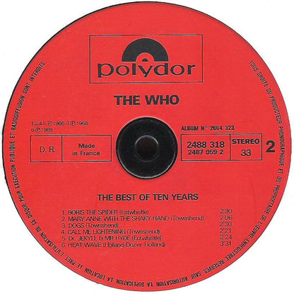 The Who : The Best Of The Last Ten Years / '64 - '74 (2xLP, Comp)