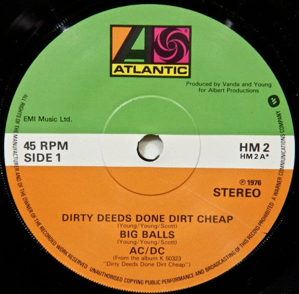 AC/DC : Dirty Deeds Done Dirt Cheap (7", RE)