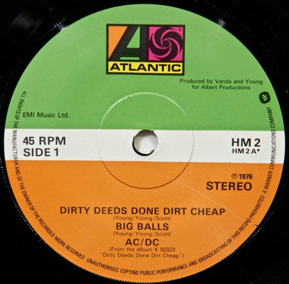 AC/DC : Dirty Deeds Done Dirt Cheap (7", RE)