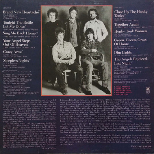Gram Parsons / The Flying Burrito Bros : Sleepless Nights (LP)