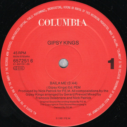 Gipsy Kings : Baila Me (12", Maxi)