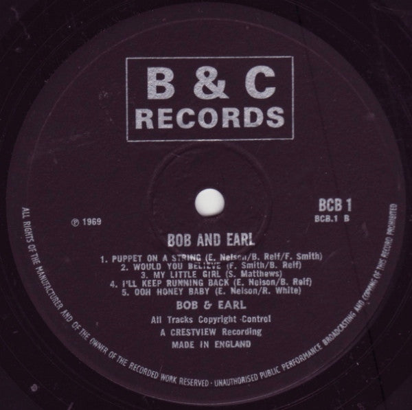 Bob & Earl : Bob & Earl (LP, Album)