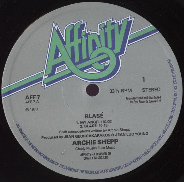 Archie Shepp : Blasé (LP, Album, RE)