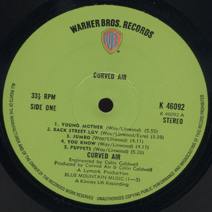 Curved Air : Second Album (LP, Album, Die)